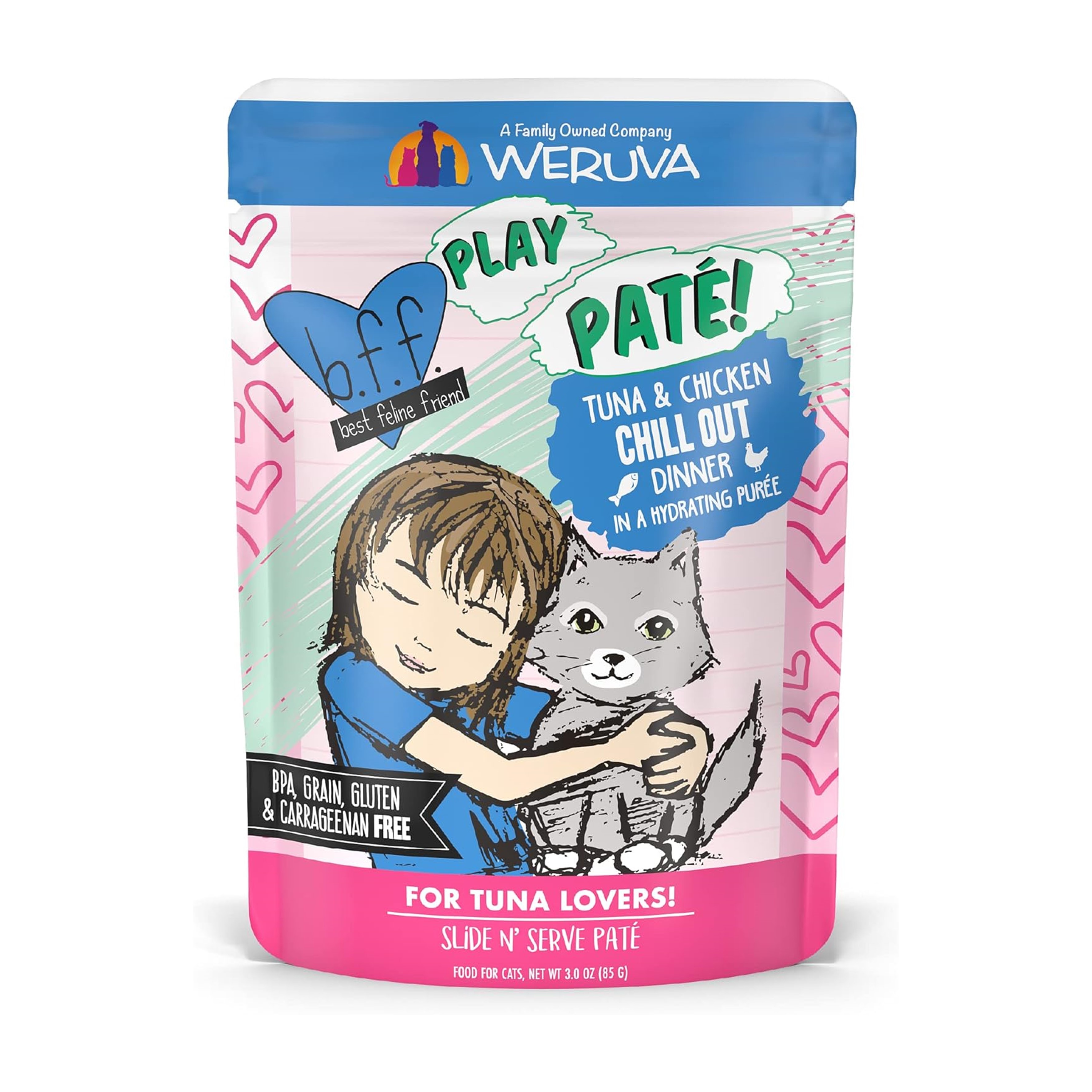Weruva Play Pate - Chill Out - Tuna & Chicken dinner - Paté de atún y pollo - Sobre x 85g